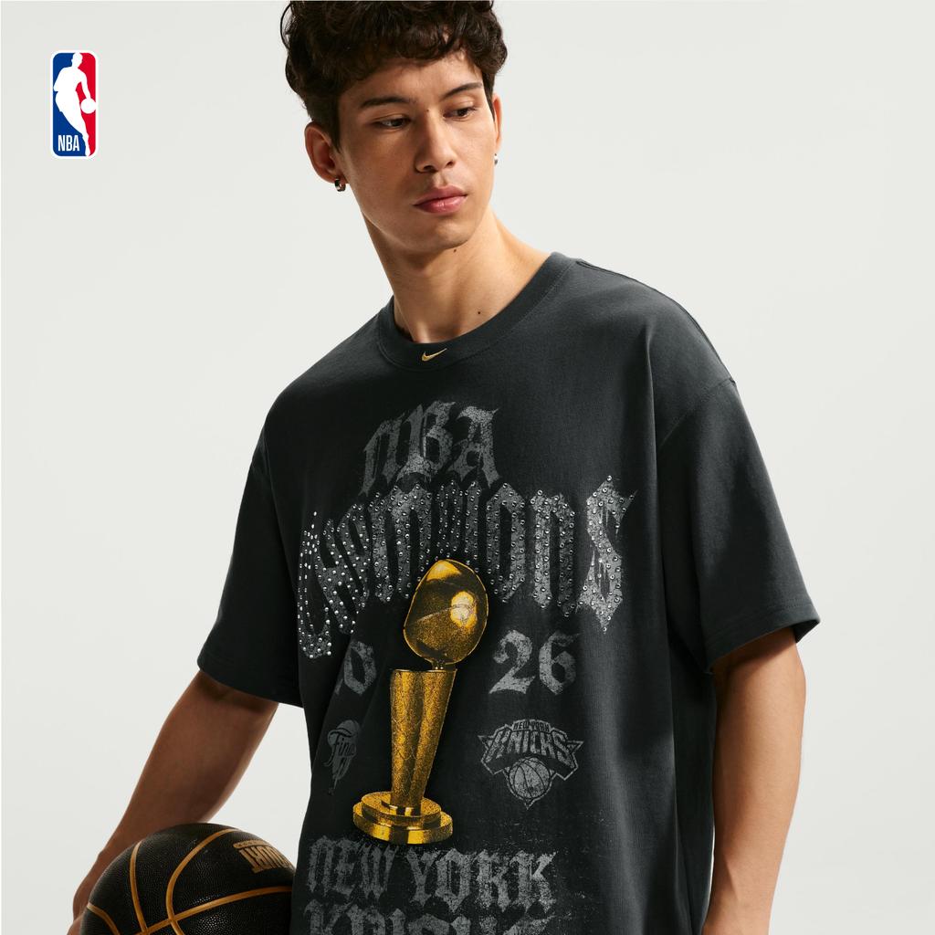 Nike 2025/26 New York Knicks Championnat NBA Noir Charbon Hauts Homme JJ0565-060