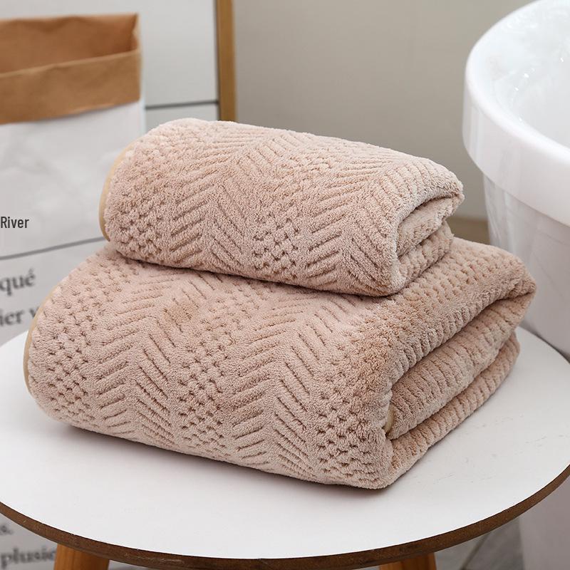 Super Soft Absorbent Wheat Ear Pattern Beach & Bath Towel for Hotel & Home