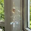 Crystal Windchime Love Heart Pendant Hanging Wind Chimes Sun Catchers Window Rainbow Chaser Outdoor Garden Home Decor Gifts