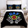 DAF Truck Logo Soft Duvet Cover Carton Warm Comforter Beding Set Soft Comfortable Quilt Cover Plus Pilowcases for Tens Boy Single/Double/Quen/King