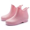 Low-top rain shoes women's fashion adult outdoor waterproof shoes kitchen short work water shoes warm non-slip glue shoes women