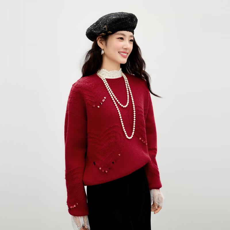 

Qiushui Yiren Women s Sweet Round Neck Knit Sweater S