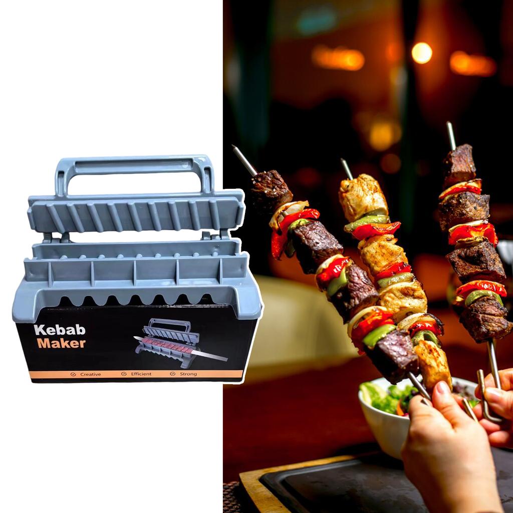 Plastová forma na kebab Ruční nástroj na výrobu kebabu Venkovní přenosný skládací výrobník špízů na grilování Kuchyňské příslušenství