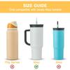 6Pack Replacement Straws for Owala 40oz Tumbler, Alwenid Reble Clear Straws with Cleaning Brush, Compatible with Owala Water Bottle Cup Mug