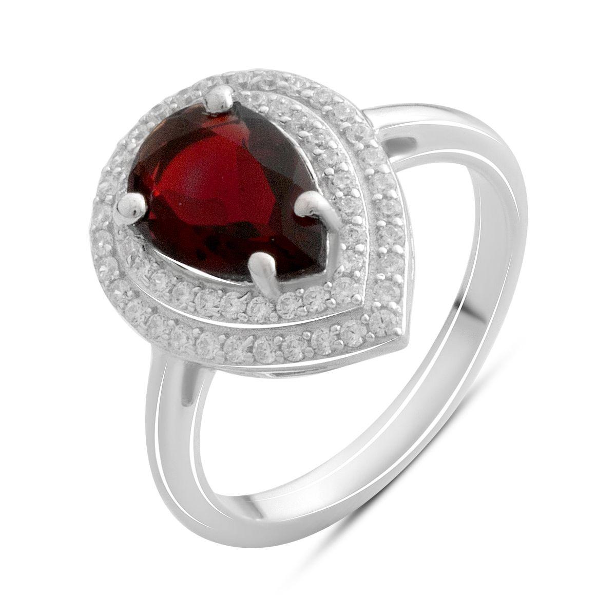 

Серебряное кольцо с натуральным гранатом 2.18ct, вес изделия 3,83 гр (2182269) 17.5 темні цукерки apple червоний колір