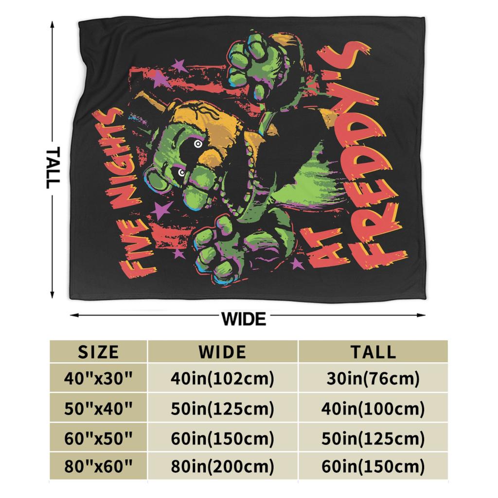 Bei Freddys Phantom Freddy Decken Fleece Herbst FNAF Spiel Atmungsaktiv Warm Überwürfe für Bettwäsche Schlafzimmer Bettwäsche Überwürfe
