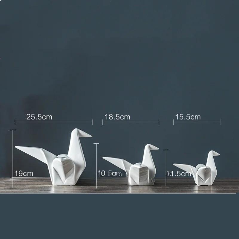 Creative Modern Home Ceramics Thousand Paper Cranes Origami Abstract Handicraft Furnishings Children's Room Decoration Accessori