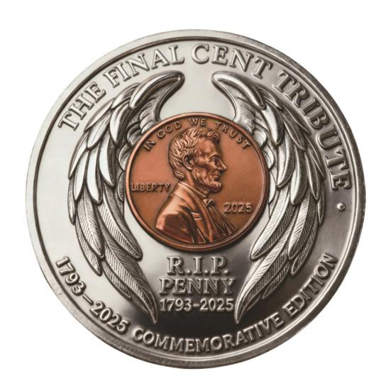 1/2/3/4/5Pcs Final Cent Tribute Coin R.I.P. Penny Souvenir Coin Historic Collectible Token History Buffs Collectors Enthusiasts Keepsake Gift