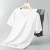 Men's V-neck Short-sleeve T-shirt Soft Breathable Casual Basic Top