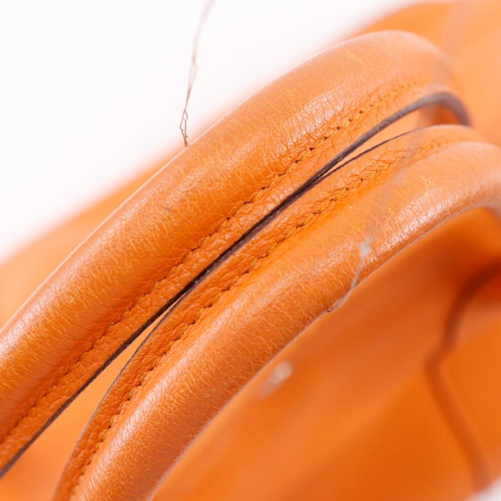 Hermes Garden Party 36 PM Tote Bag Orange Negonda Women Used