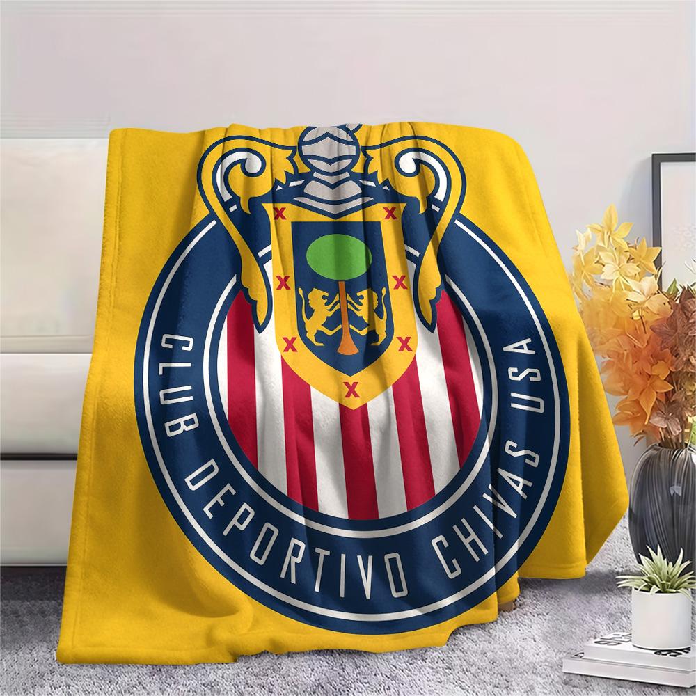 Club Deportivo Guadalajara  Print Flannel Blanket, High quality Comfortable for All Seasons, Home Decor, Warmth and Comfort