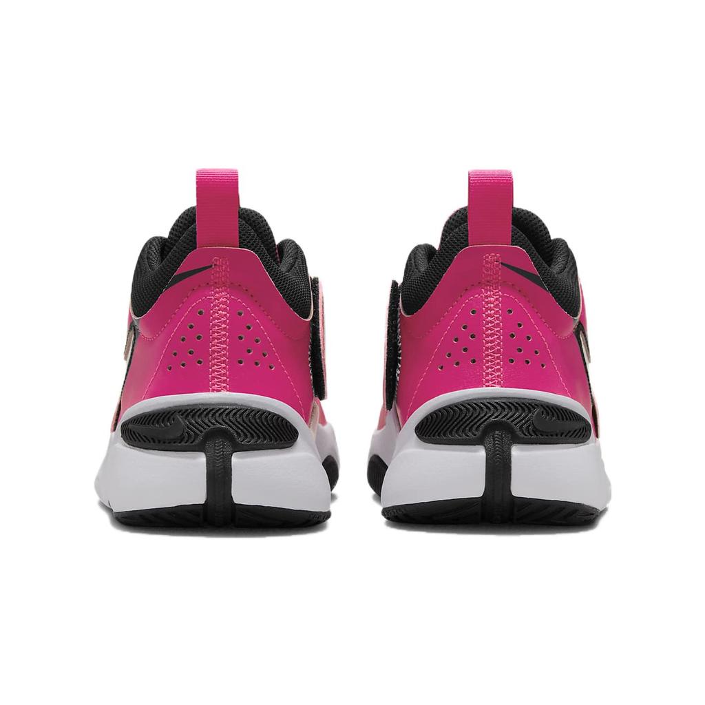 Nike Team Hustle D 11 Slip Resistant Cushioning Abrasion Resistant Low top Basketball Shoes Pink Black White Unisex DV8996-601