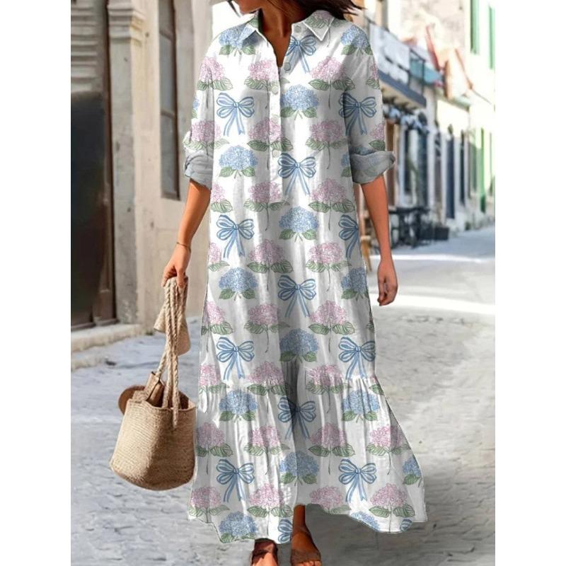 IHUASU Fashion Autumn Winter Long Sleeve POLO Neck Casual Dresses