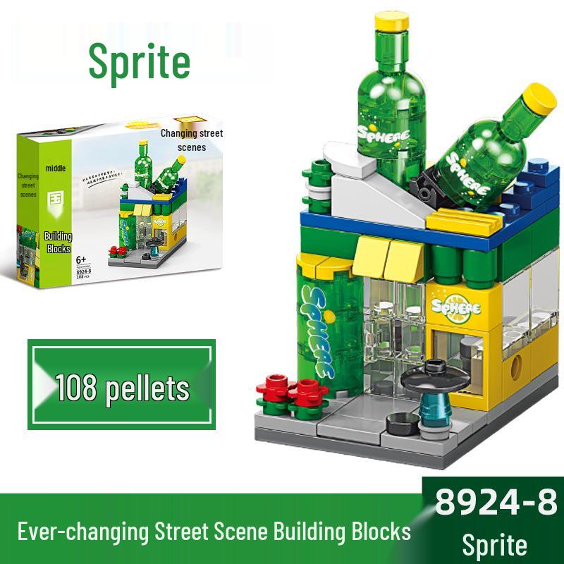 2025 Street Scene Lego-Compatible Architecture Model: Educational Assembly Toy for Kids and Boys