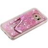 Case for Samsung S6 for Girl Glitter Sparkle Floating Shiny Quicksand Clear Soft TPU Silicone Shockproof Protective Bumper Thin Cover for Samsung