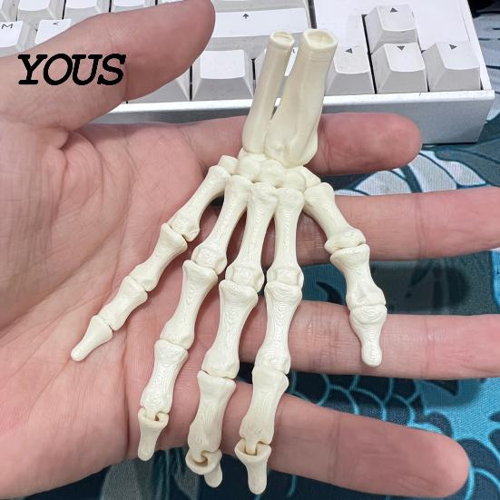 Creative Holiday Atmosphere Decor Halloween Skeleton Hands, 3D Printed Hand Bones Model, Realistic Artistic Horror Room Decorations Spooky Bone