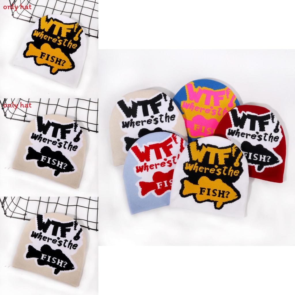 Fashion Color Blocked Letter Pattern Neutral Casual Warm Knitted Hat For Men And Women Outdoor Wear