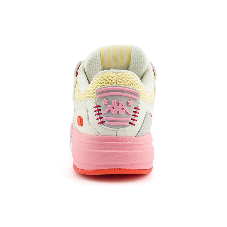 Kappa Casual Comfortable Slip Resistant Durable Low Top Skate Shoes Unisex sneaker White Pink K0DY5CC16-0106