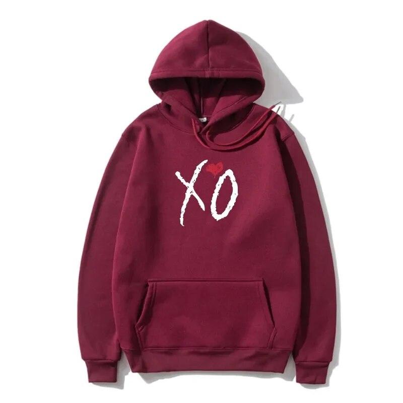 Xo Logo The Weeknd Černá Unisex Dámská mikina Tumblr Mikina Unisex Mikina Letní fleece 100% Bavlna Unisex Teplá Mikina