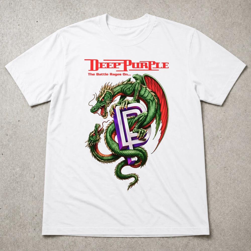 Deep Purple T Shirt Rock Band Dragon Graphic Tee Adults Kids White Black 2XL