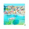 Pintoo Mini Plastic Jigsaw Puzzle Seaside for Kids and No Broken Clicks into Place 256-Piece "Parga, Greece, Village" (16x16cm) Adults, Pieces,