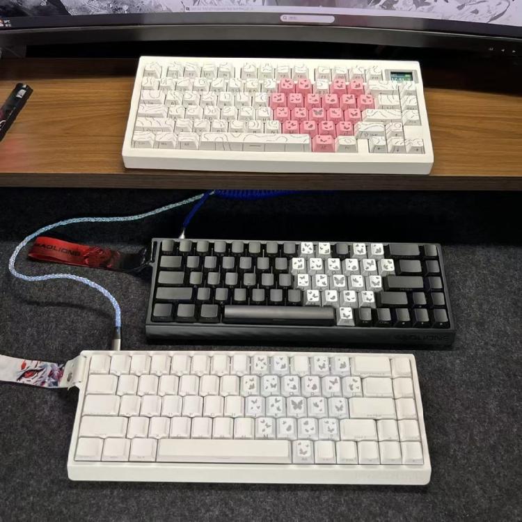 Hartvormige Keycaps 21 Toetsen Originele Hoogte PBT Keycap Met Vlindervormig Patroon Voor DIY Liefhebbers Eenvoudig te Installeren