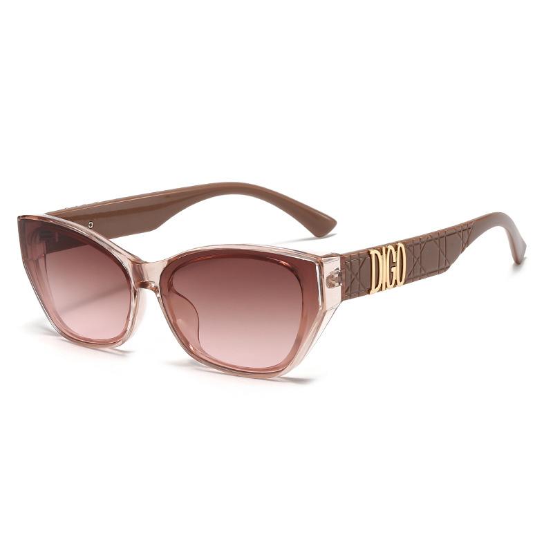 New European and American cat eye D home small diamond fashion sunglasses women's personalized simple sunglasses glasses