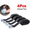 Cargo Straps Lashing Strap Zinc Alloy Nylon 4PCS Balck With Cam Buckle Ratchet Tie Downs Strapping Cargo Trailer Management