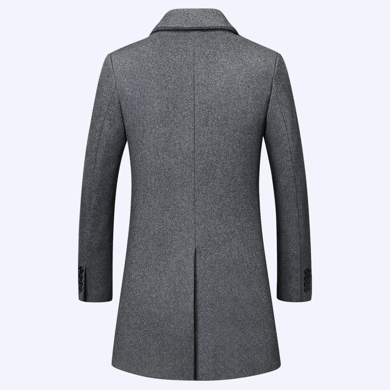 Cappotto di Lana da Uomo Fornitura Lana Lana Cappotto di Lana Moda Revers con Cotone Lana Cappotto da Uomo