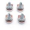 4PCS Mini Guitar Potentiometer Audio Volume Taper Pots for Fender Stratocaster Telecaster Guitar Bass Replacement (Short 15mm, A250K B250K)