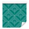 Geometric Rhombus Wallpaper In Turquoise and Sea Blue for the Living Room and Bedroom 50x1000