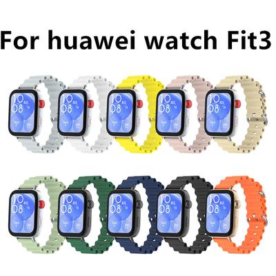 Ozean-Silikonband für Huawei Watch Fit 3, auswechselbares Armband, Armband für Huawei Fit 3, buntes Armband, Armbandzubehör