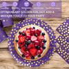 Purple and Gold Party Supplies 140 Pieces Golden Dot Disposable Party Dinnerware Purple Paper Plates Napkins Cups Gold Plastic