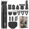 6-в-1 USB Перезаряджувана Багатофункціональна Електрична Машинка для Стрижки Волосся Високоякісна Водонепроникна Машинка для Стрижки Волосся Тример для Бороди Домашня/Перукарська Машинка