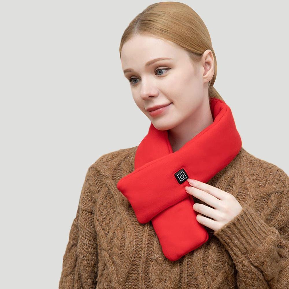 Portable Winter USB Heating Scarf Fleece Washable Temperature Scarf Adjustable Temperature Warm Electric Neck Warmer Outdoor
