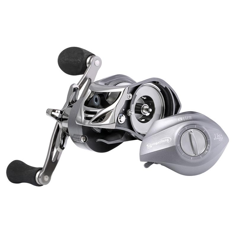 SOUGAYILANG Baitcasting Fishing Reels 11+1BB Comfortable EVA Handle Freshwater Fishing Wheel