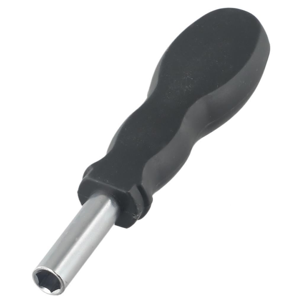 Handy and Practical Soft Grip Rubber Hexagonal Screwdriver Bits Extension Handle Tool 126mm, Easy To Use, Black Color