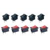 Panel Mount Switch Mini Rocker Switch Marine Electronics 2-pin ON-OFF Single Pole SPST 125VAC 6A Plastic And Metal