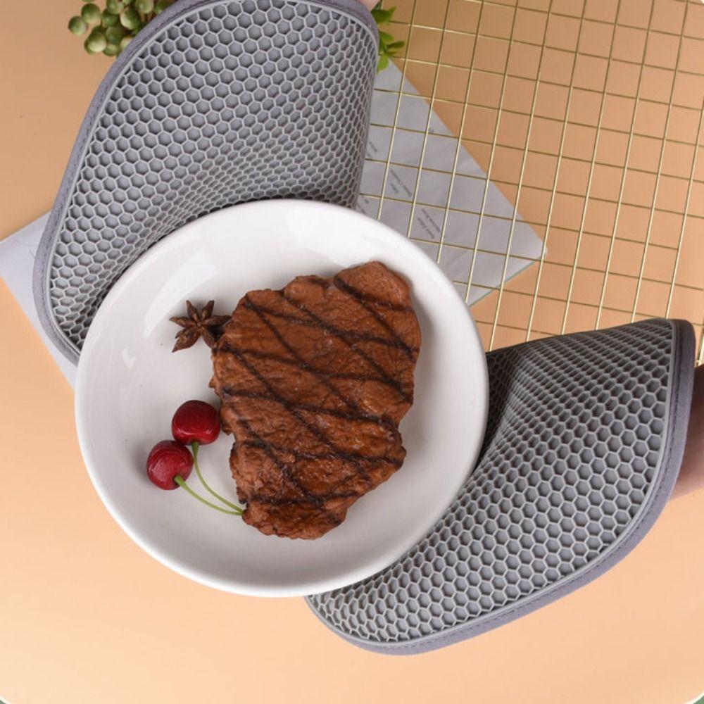 Strumento per la Cottura Anti-scottatura Guanti da Forno da Cucina in Silicone Resistenti al Calore Guanti Termoisolanti Antiscivolo Presa per Pentola Microonde