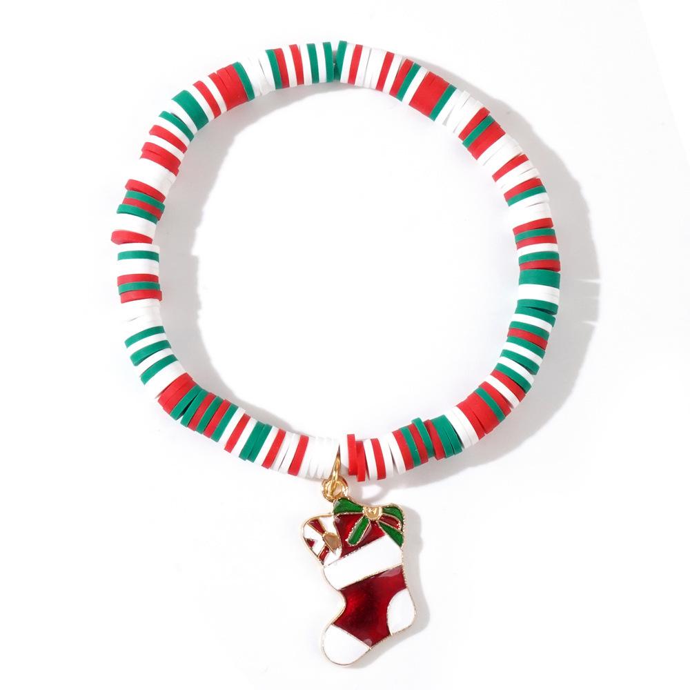 Women's Handmade Colorful Polymer Clay & Copper Bead Bracelet Set - Christmas Gift