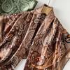 Fashion Retro Large Square Scarf Imitation Silk Thin Exquisite Satin Silk Scarf Women's Travel Headscarf Scarf 91 Silk Scarf