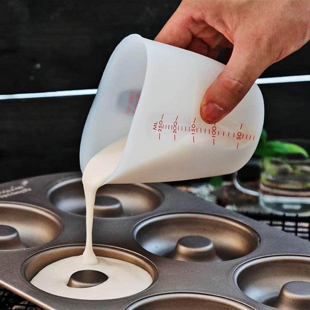 Flexible Mischbecher Doppelskala Ausgieß-Messbecher Kochgeschenke Schmelzbecher Backzubehör