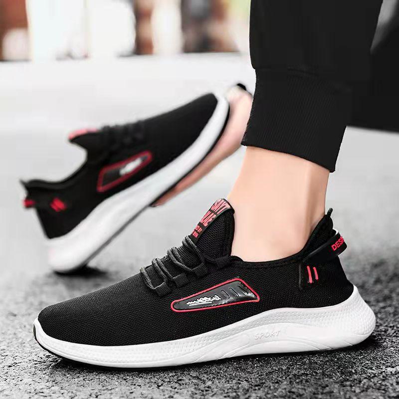 Trendy Shoes New Men's Shoes Autumn New Breathable Fly-woven Casual Sports Shoes Men's Running Shoes Trend