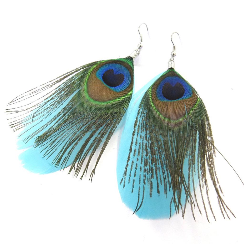 

Les Trésors De Lily [M8093] - Дизайнерские серьги с бирюзово-зеленым павлином «Шайенны»