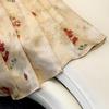 New Chinese Style Floral Pleated Midi Skirt