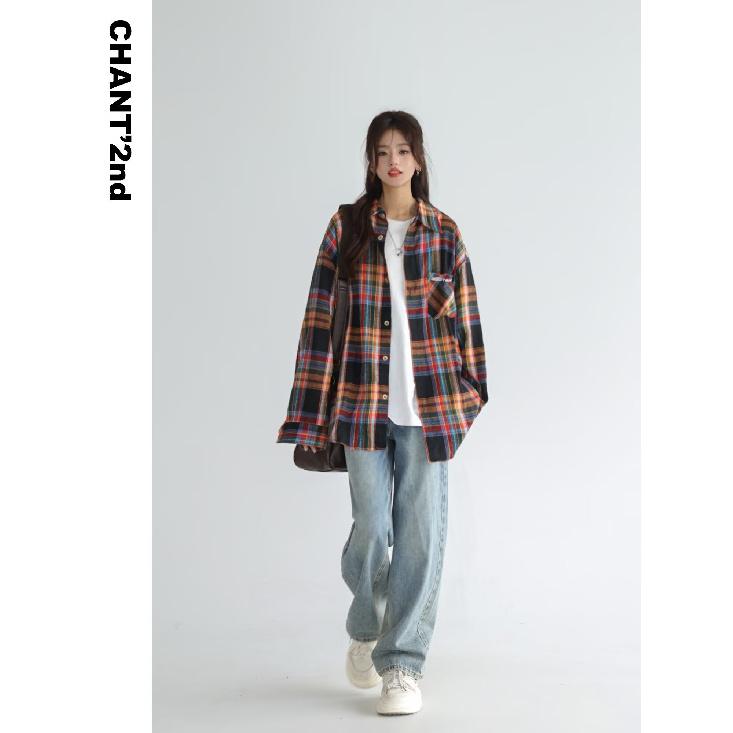 2024 Letter Long Sleeve Shirt Japanese Hong Kong Style Ins Loose Shirt Boys Summer Trendy Versatile Casual Coat