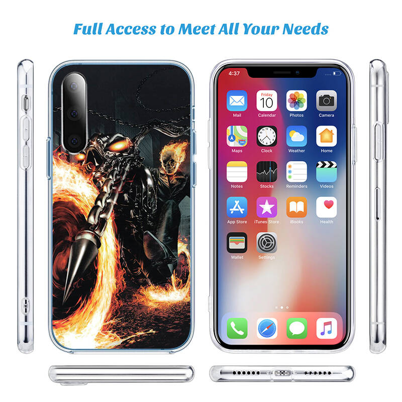 Ghost Rider Phone Case for Motorola G14 G15 G24 G30 G31 G32 G34 G41 G42 G51 G52 G50 G60S G60 G62 G72 G71 G73 G84 G85 G200 E32