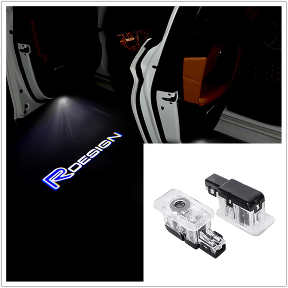 2PCS LED Car Door Interior Projector Welcome Ghost Shadow Light Accessories For VOLVO S60 S80 S90 XC40 XC60 XC90 V40 V60 Rdesign