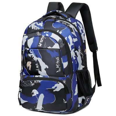 15 Inch Multifunctional Backpack Fashionable Washable Oxford Cloth Computer Bag Gray Orange Blue-green Student Backpack Unisex