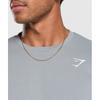 Gymshark CresT T shirT Denim Grey A1a3j Gcqs
